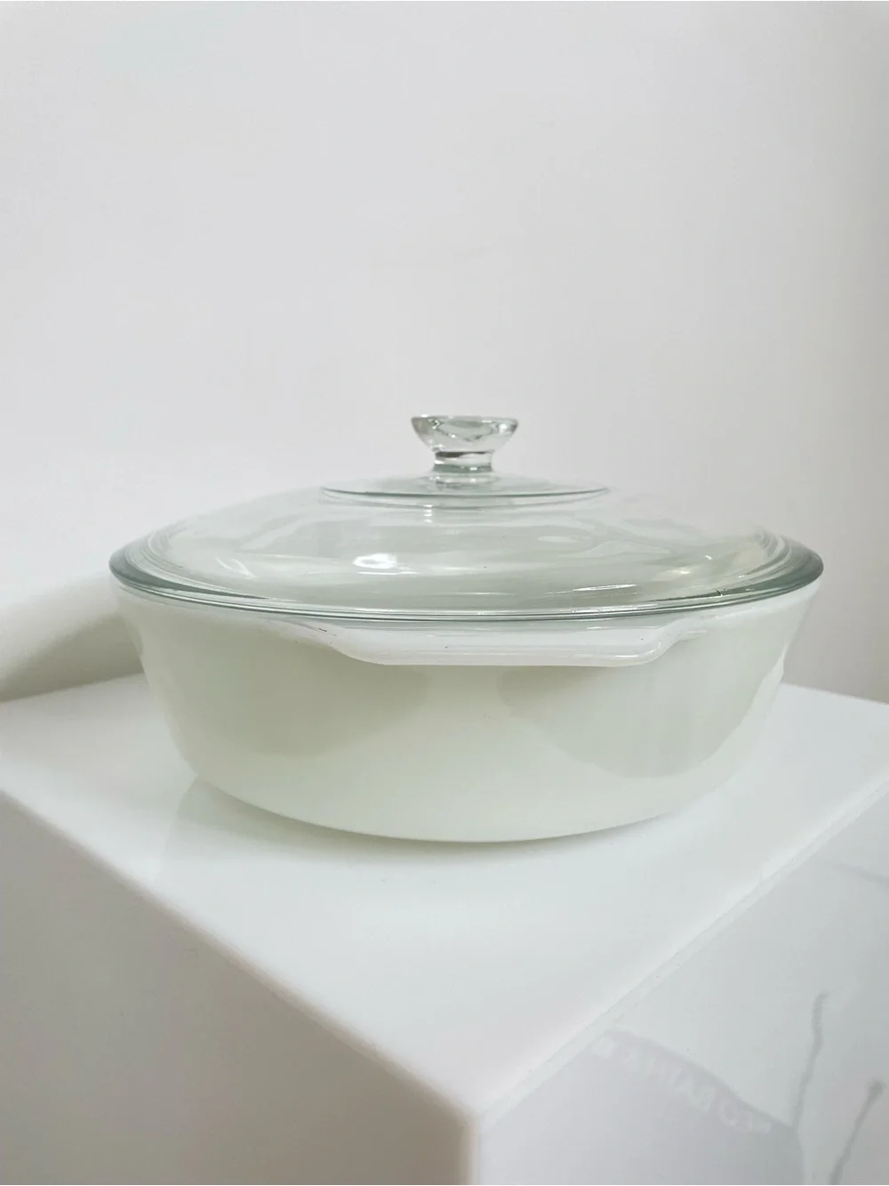Home | Vintage Glasbake Casserole w Lid 1960s Milk Glass | Primrose Dreams Pyrex